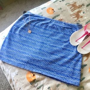 TALBOTS Blue/White Skort Yoga Golf Activewear 2X